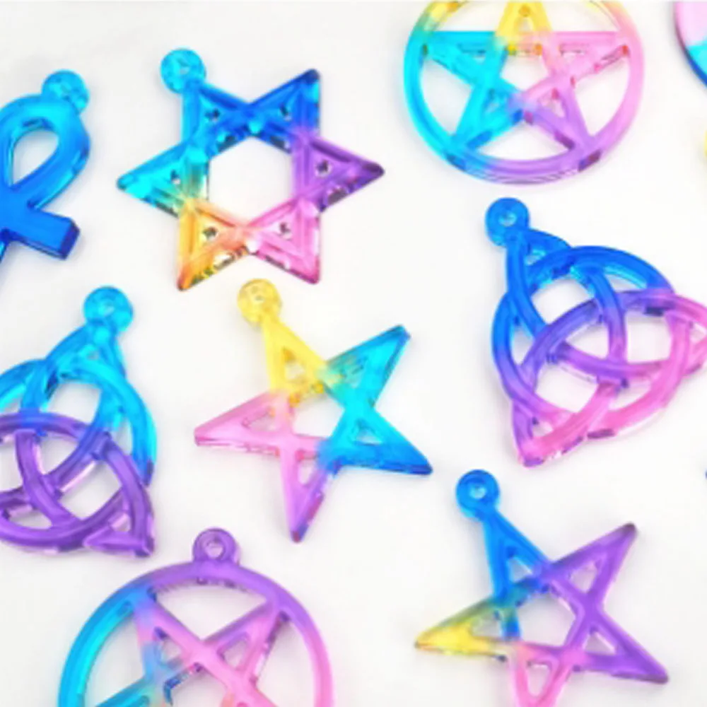 

Transparent Silicone Mould Epoxy Resin Decorative Craft DIY Pentagram Six-pointed Star Mold Epoxy Resin Molds For Jewelry