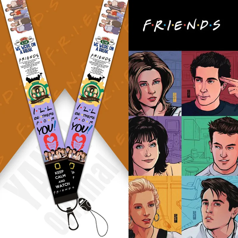 Ремешок на шею с принтом ТВ шоу друзей для ID бейджей держатель телефона брелок