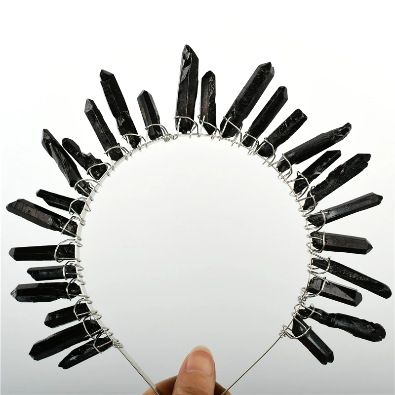 

Crystal Crown Wedding Crown Crystals Tiara Witch Wedding Bride Moon Moonchild Fairytale Clear Quartz White Witch