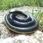 Реалистичная искусственная резиновая игрушка, змея, Черные искусственные змеи, длина 49 дюймов, День Дурака