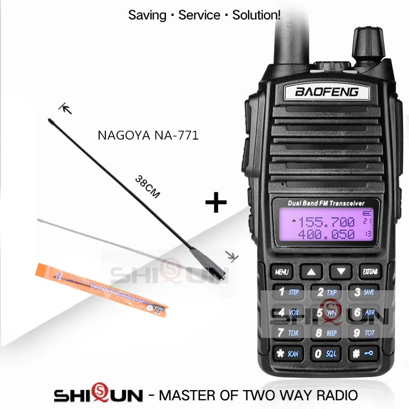 Add Nagoya NA-771 8 Вт UV-82 для переносного приемо-передатчика Dual Band с NA-771 VHF/UHF UV 82 иди и болтай Walkie Talkie “иди и 10 км UV82 BaoFeng 8 Вт 10 км UV-9R UV-5R - Цвет: Add Nagoya NA-771