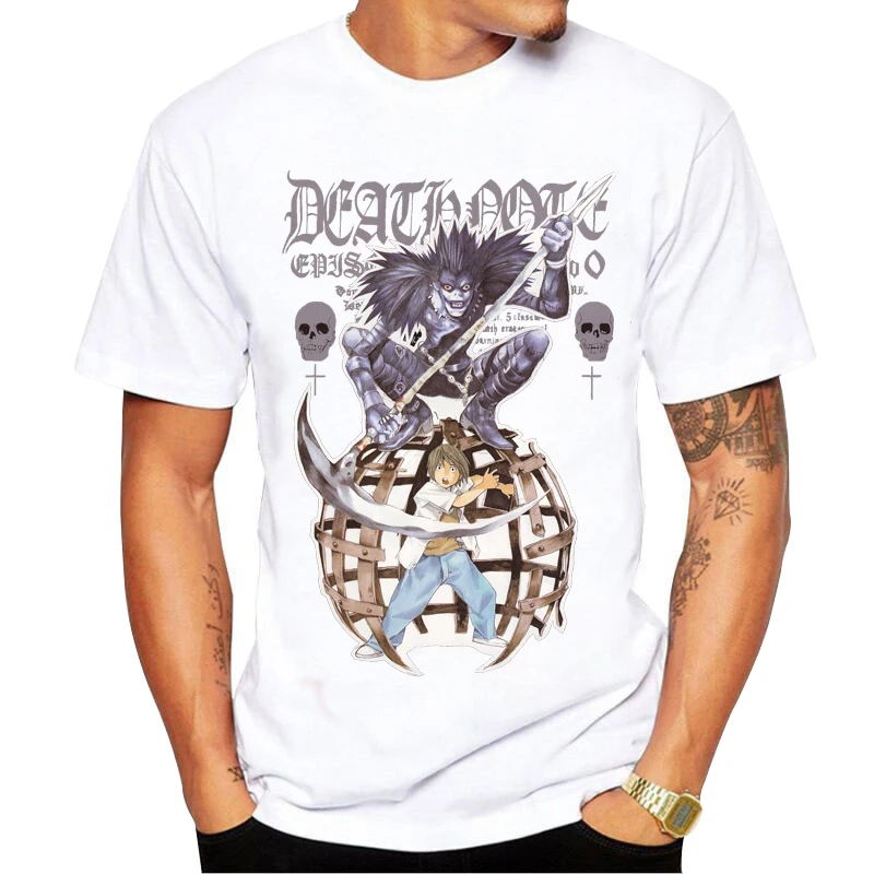 Футболка мужская летняя с коротким рукавом модная уличная одежда в стиле аниме