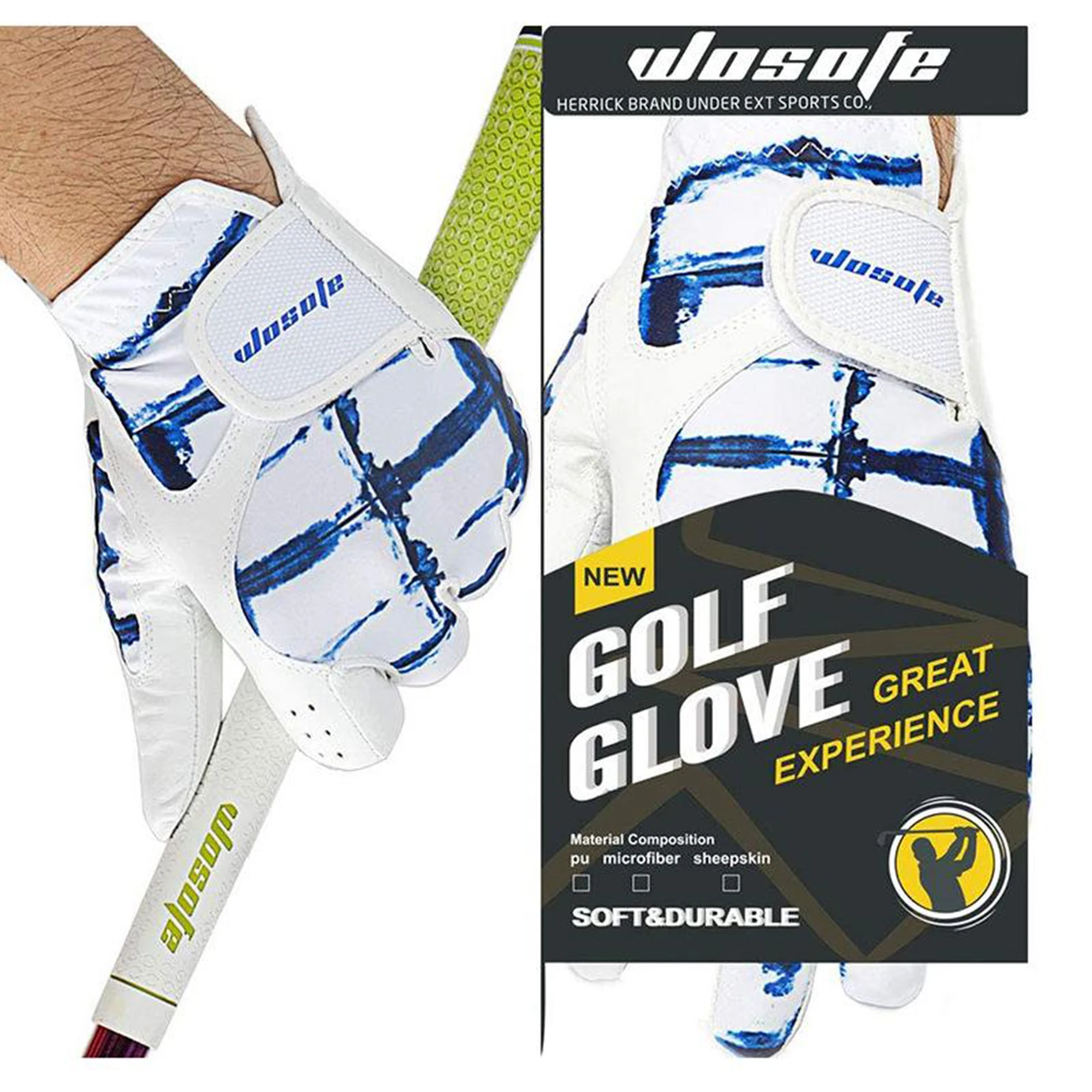 

Men's Golf Gloves Left Hand, Breathable Professional Leather, Professional Left Hand Glove for Nice Shot