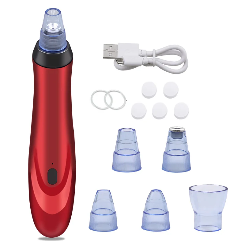 Face Skin Care Machine Nose Acne Cleanup Cleansing Electric Vacuum Cleaner Pore Blackhead Cleaning Kit Blemish Removers | Красота и