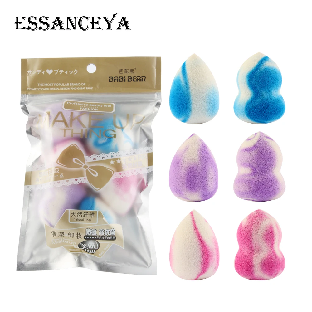 ESSANCEYA 6 шт./пакет мягкая губка для макияжа тональный порошок пуховка