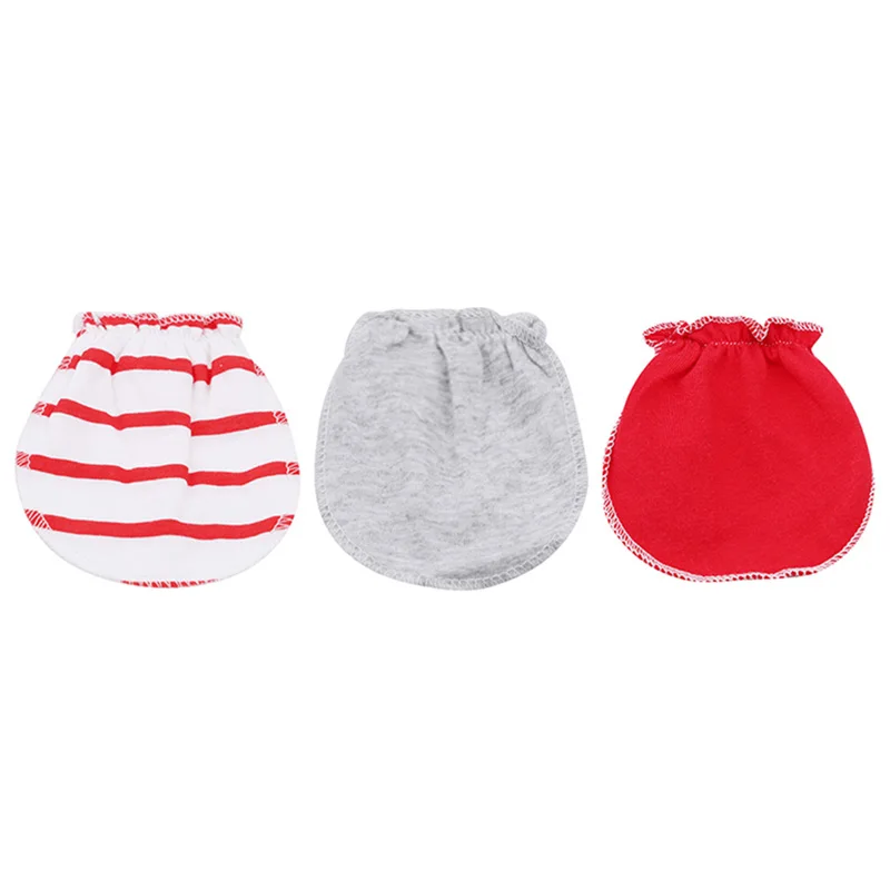 

3 Pairs/Set 100% Cotton Baby Mittens Gloves Warm Baby Winter Gloves Super Soft Newborn Baby Safety Scratch Mittens 5 Choices
