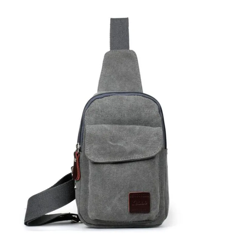 

Hot Men's Small Chest Sling Bag Travel Hiking Cross Body Messenger Shoulder Casual Solid Men Canvas Bag Handbag