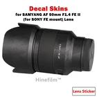 Защитный виниловый чехол для объектива AF50 F1.4 50F1.4 II для Samsung SYIO50AF-E 50 мм F1.4 II для Sony E Mount Lens Decal Protector Cover