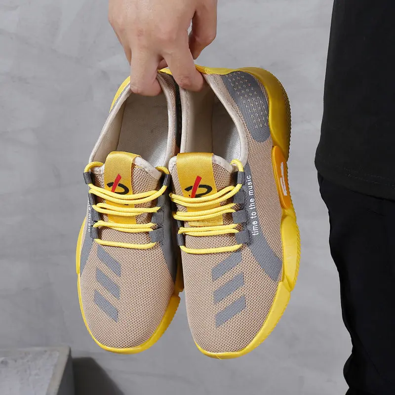 

Mesh Men Shoes Casual Breathable Men Sneakers Fashion Lace-Up Lightweight Walking Sneakers Tenis Masculino Men Vulcanize Shoes