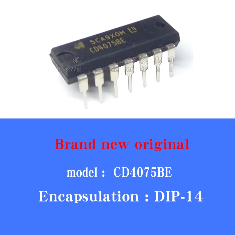 

10/pcs Lot In-line new imported original CD4075 CD4075BE DIP14 grid and inverter integrated circuit
