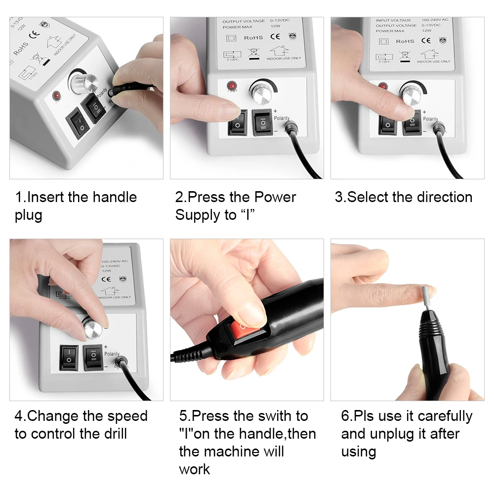 

Phoenixy Professional Electric Nail Drill Machine Set Pedicure Nails Accessories Mill For Manicure Nail Art Polish Equipment Kit