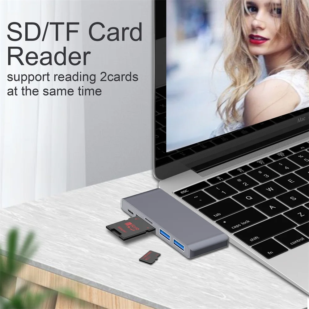 USB концентратор Type C на HDMI 4K док станция PD 100 Вт TF SD 3 0 для iPad Pro 2020 xiaomi huawei ПК Macbook