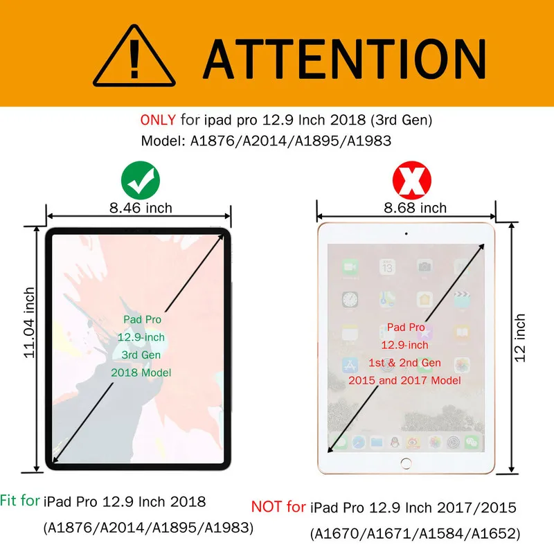 Магнитный чехол для нового iPad Pro 12 9 2018 Apple Pencil Holder тонкий смарт с подставкой из