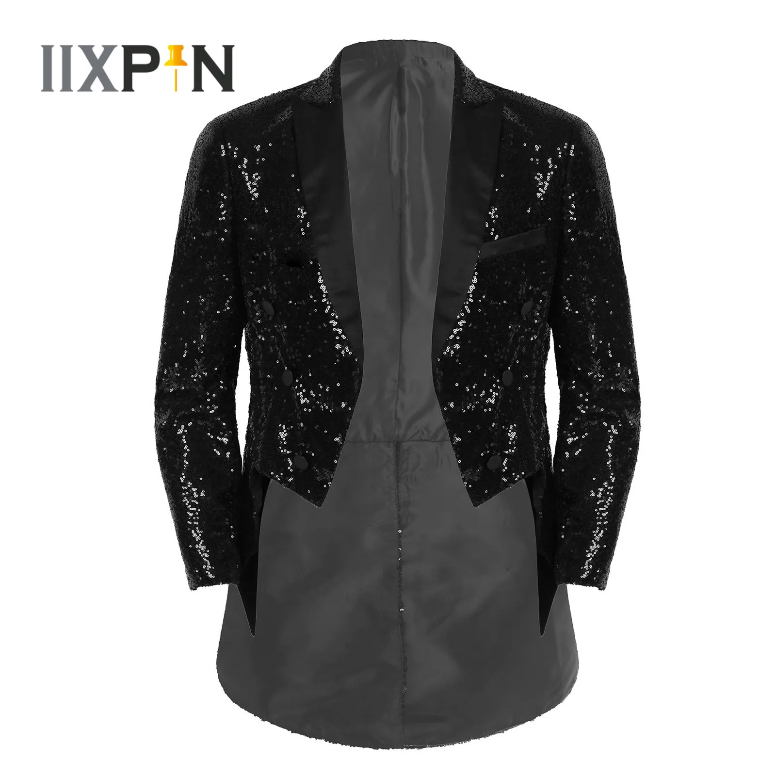 Мужской Блестящий смокинг куртка платье пальто Свадебный Блейзер костюм мужские