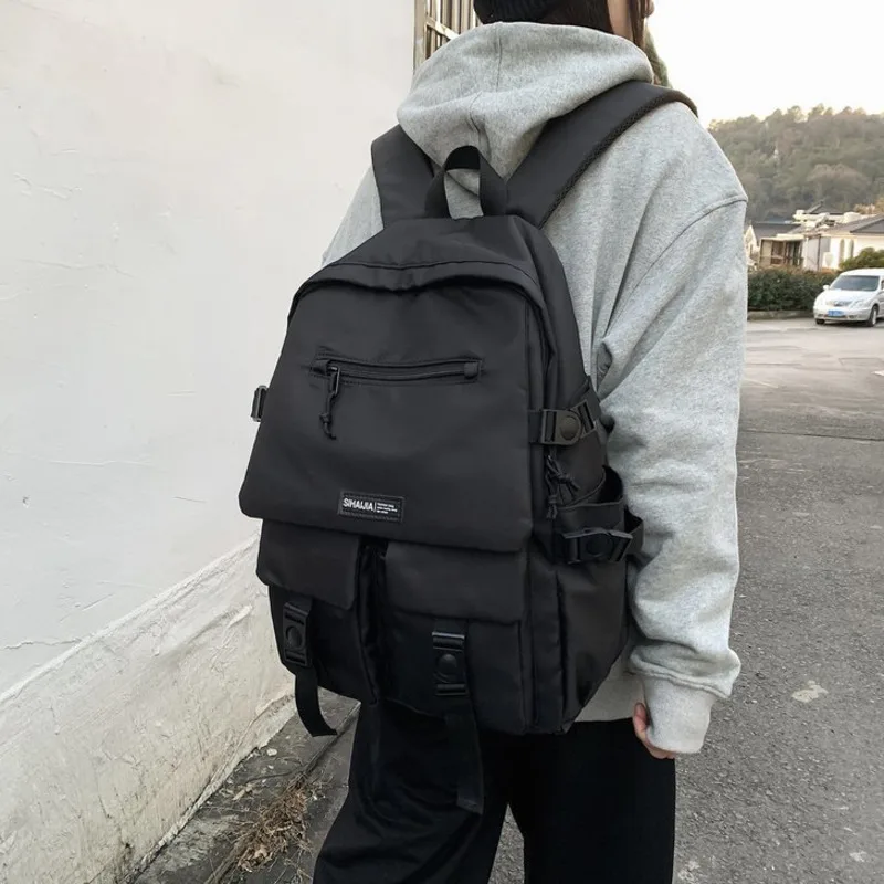 

Female Backpack Fasion Version High School Bags For Teenage Girls Boys Students Black Bagpack Large Capacity Travel Rucksack