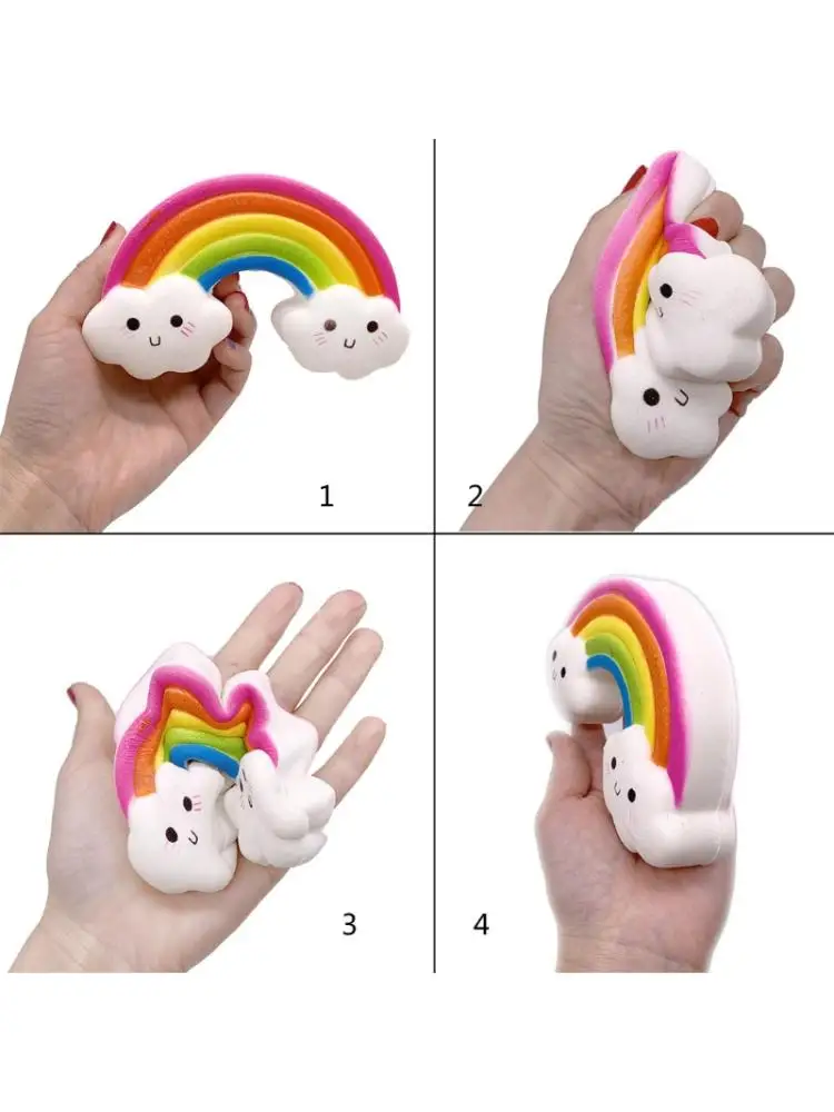 

Cute Rainbow Bridge Toys Soft PU Slow Rebound Vent Toys Slow Rising Squeeze Stress Relief Toys Stress Relief Toys Kids