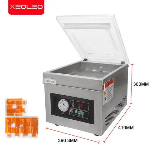 Вакуумная упаковочная машина XEOLEO, 370 Вт, настольный пластиковый упаковщик для пакетов, вакуумный упаковщик, пищевая упаковка для гаек/фруктов/мяса, 220 В