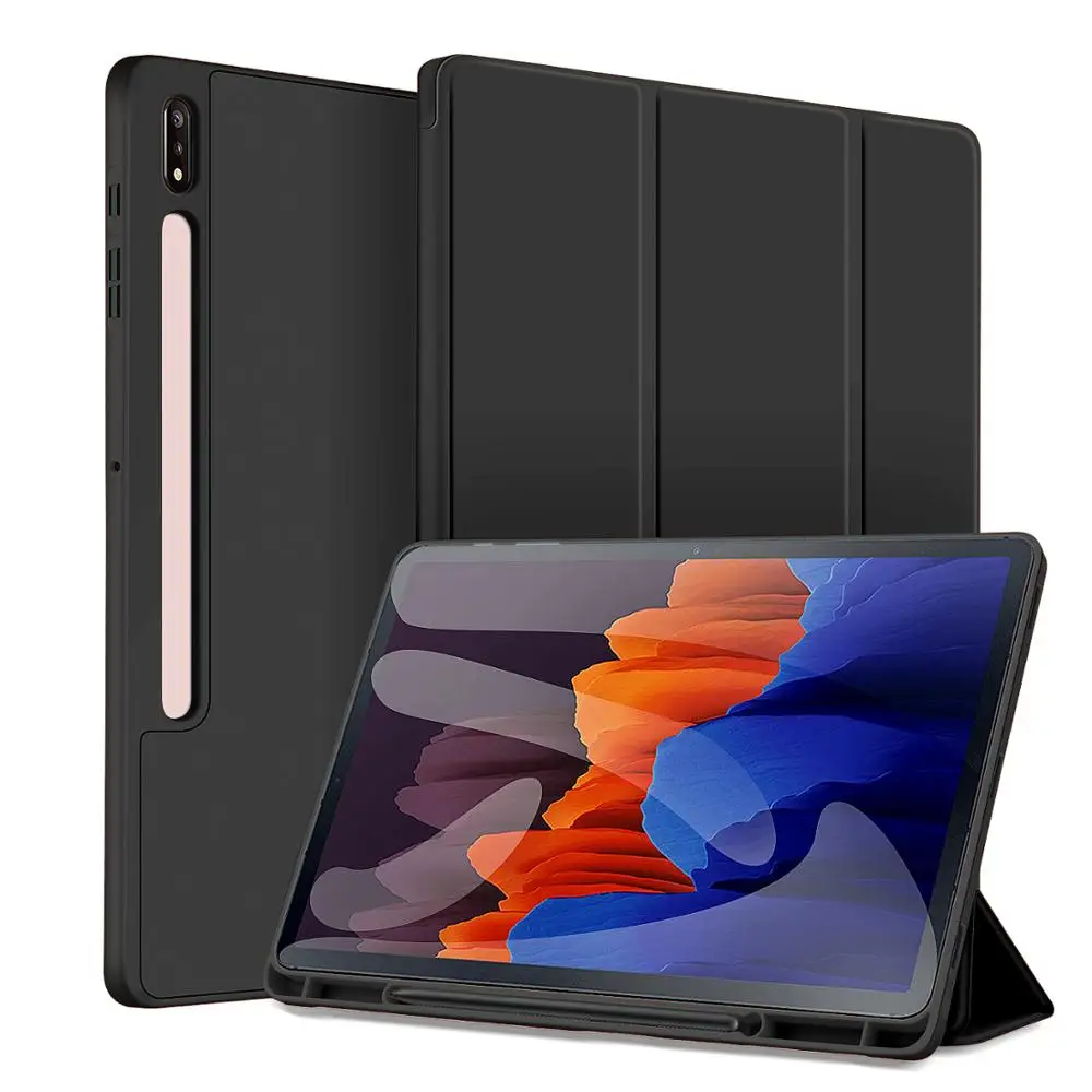 

Чехол для Samsung Galaxy Tab S7 Plus/S7 Fe, 12,4 дюйма, SM-T970 T975 T730 T735, чехол-подставка для Tab S7 11, SM-T870, чехол для карандашей