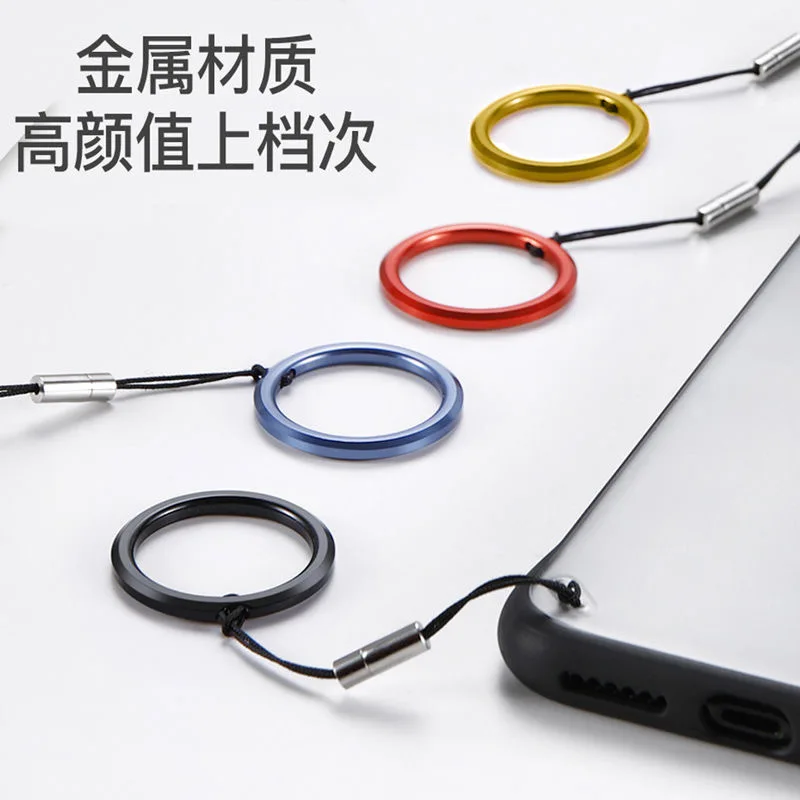 Metal Ring Loop Hand Wrist Lanyard Strap for iPhone Huawei Samsung Case USB Flash Drives Keys Keychains Camera Anti-lost Straps