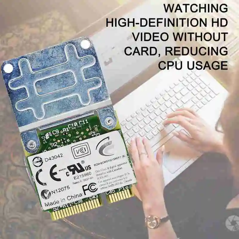Broadcom BCM970015 BCM70015 HD кристаллическое оборудование видео PCI E декодер Wi Fi AW VD920H Mini для 1