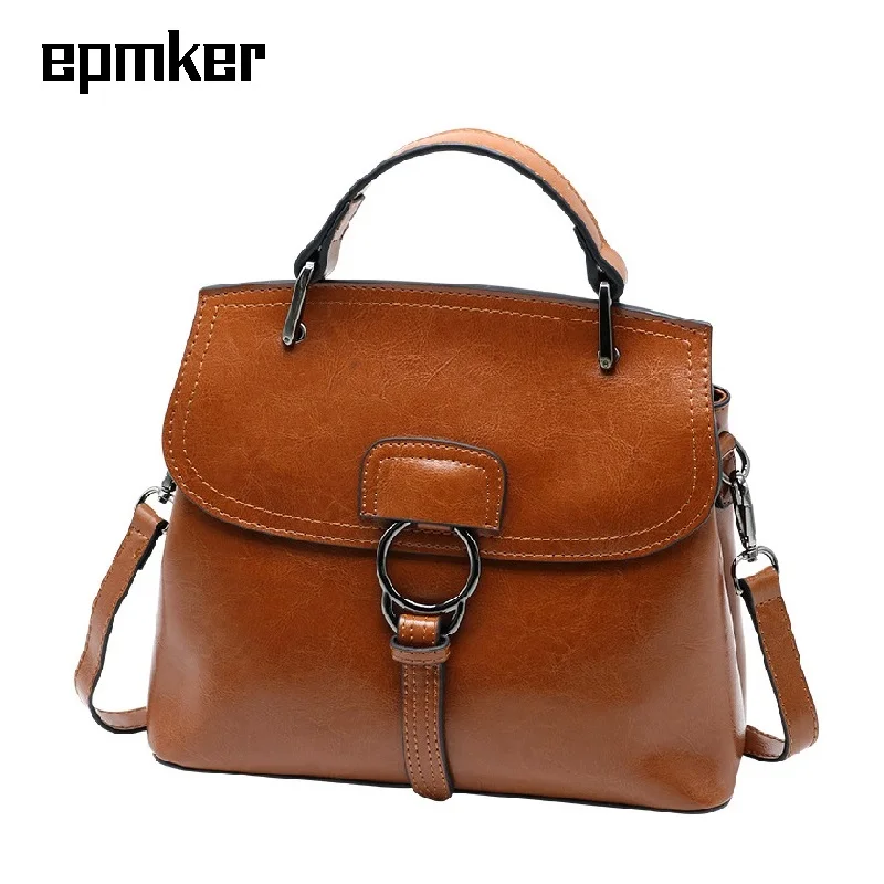 

EPMKER Fashionable Purses and Handbags Luxury Designer Large Tote Bag Genuine Leather Shoulder Bag Women Fashion Crossbody Bag