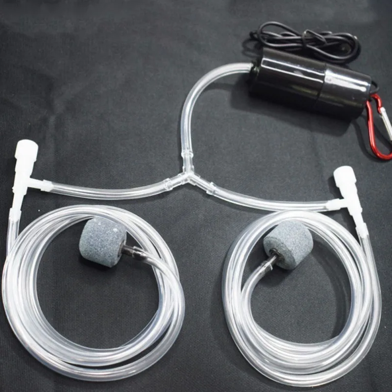 

Portable Aquatic Terrarium Fish Tank Accessories Single/Double Pipe Aquarium USB Oxygen Air Pump Mute Energy Saving Supplies