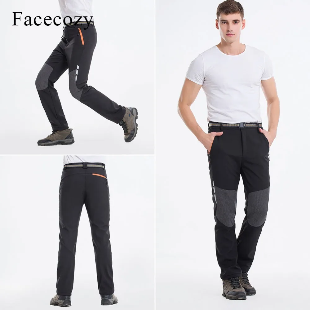 Fecocozy мужские флисовые брюки для рыбалки Светоотражающие уличные спортивные
