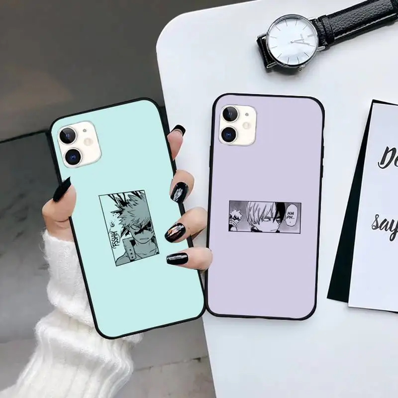 

My Hero academia Todoroki Shoto Phone Case for iPhone 13 7 8 11 12 X XS XR Pro max Samsung A S 9 71 10 plus mini mobile bags