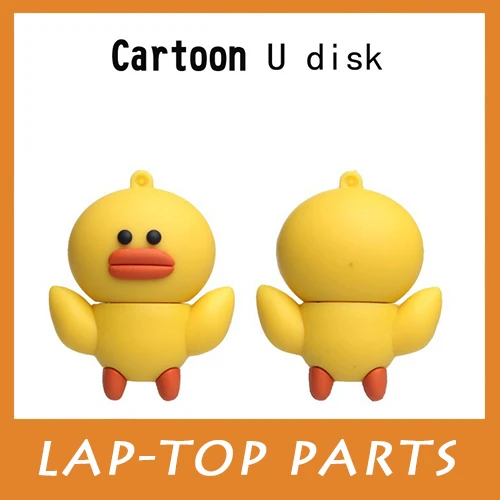 

Флэш-накопитель USB 4 ГБ, 8 ГБ, 16 ГБ, 32 ГБ, 64 ГБ, 128 ГБ, флэш-накопитель мультяшный Милая желтая утка, силиконовая флэш-карта памяти, U-образный