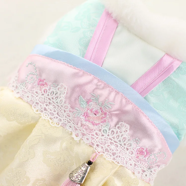 Kawaii зимняя одежда для собак четыре фута одежда для домашних животных Chiwawa jorkie Bomei платья в полоску