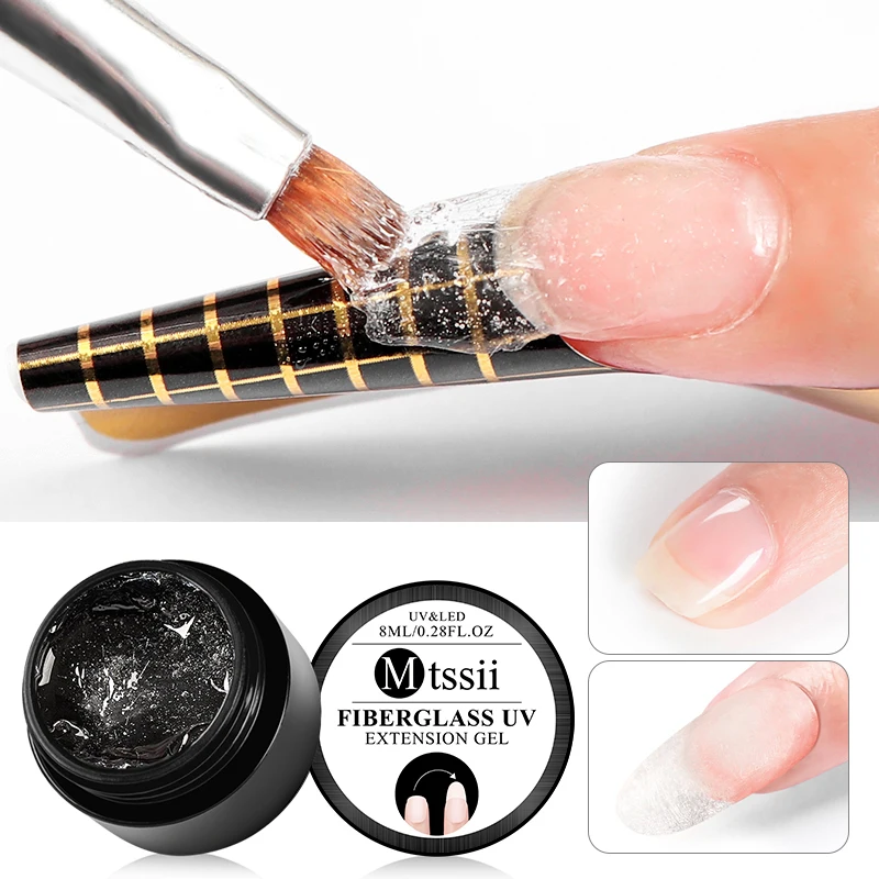 Mtssii Стекловолоконный удлиняющий УФ Гель лак для наращивания ногтей отмачиваемый