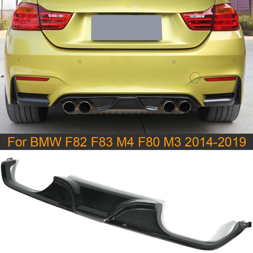 

Car Rear Bumper Diffuser Lip Spoiler for BMW F80 M3 F82 F83 M4 Standard Convertible 14-19 Rear Diffuser Carbon Fiber / Black FRP
