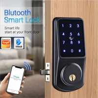 wafu smart electronic door lock ttlock app password ic card mechanical key unlock for home hotel airbnb indoor security