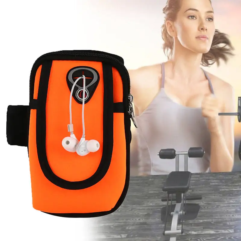 

Running Mobile Phone Arm Bag Sports Gym Phone Holder Sports Armband Multifunctional Pockets Exercise Workout with Earphone Hole
