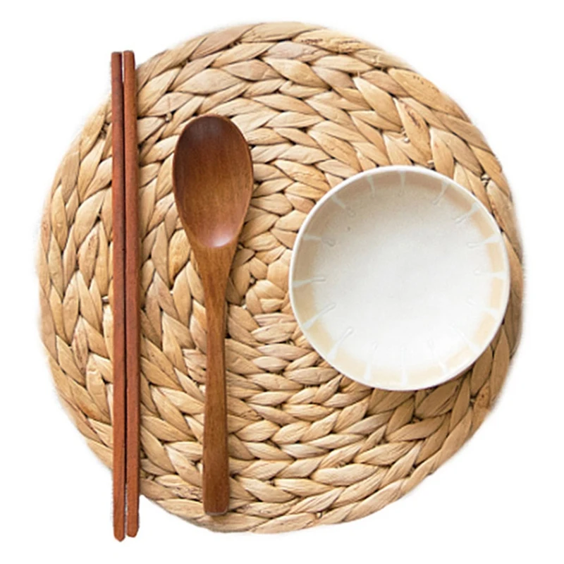 

Woven Placemats Round Placemats for Dining Table Round Mat Weave Plates for Table, Coasters, Pots, Pans