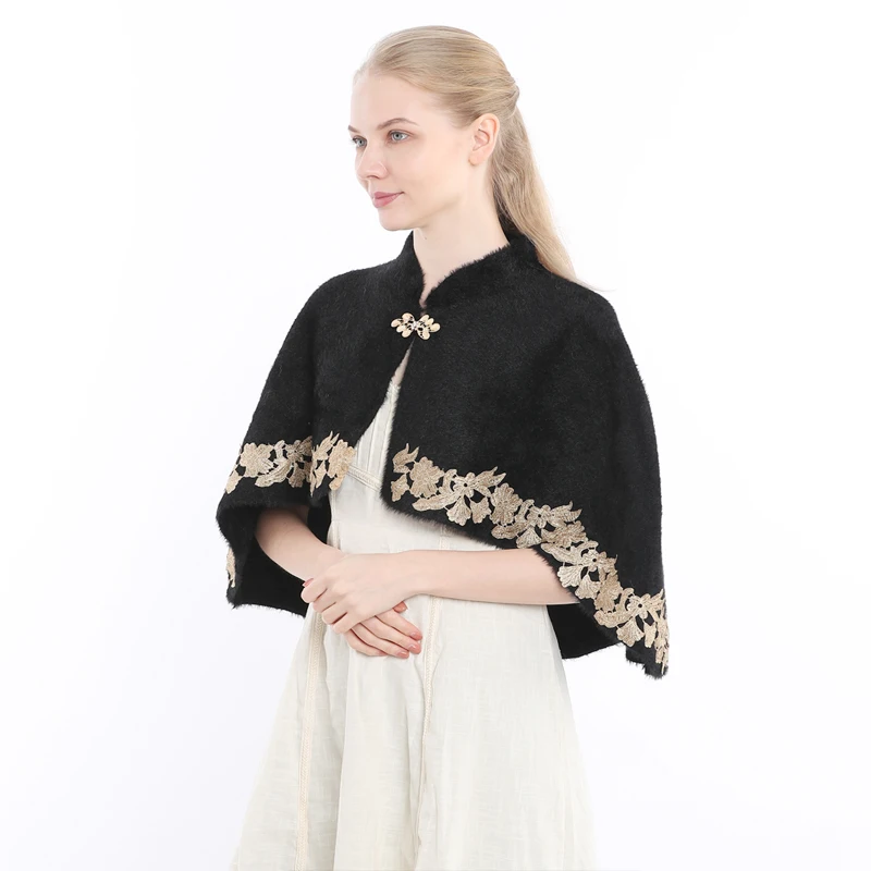 Высококачественная шаль из искусственного меха модная Женская осенне-зимняя