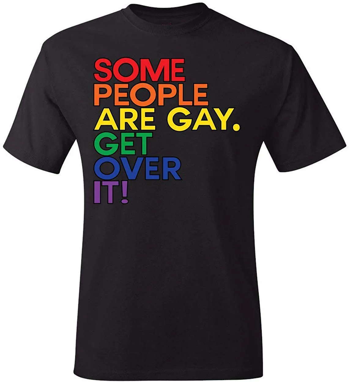 Мужская футболка мужская женская некоторые люди гей получить через него высокое