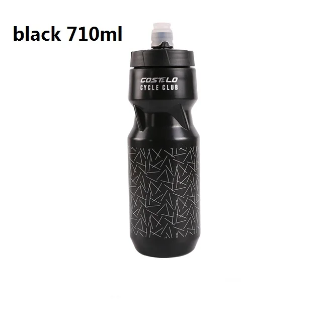 Black 710ml Costelo наружная Спортивная Бутылка велосипед бутылка для воды для велосипеда Чашка велоезда по дорогам на MTB клуб путешествия бутылки держатель клетки - Цвет: Black 710ml