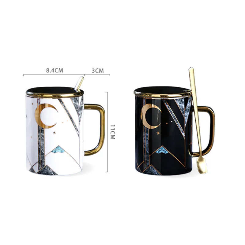 

Nordic Creative Geometric Starry Night Marble Coffee Mug Office Milk Tea Cup Ceramic Mug Valentine's Day Wedding Birthday Gift