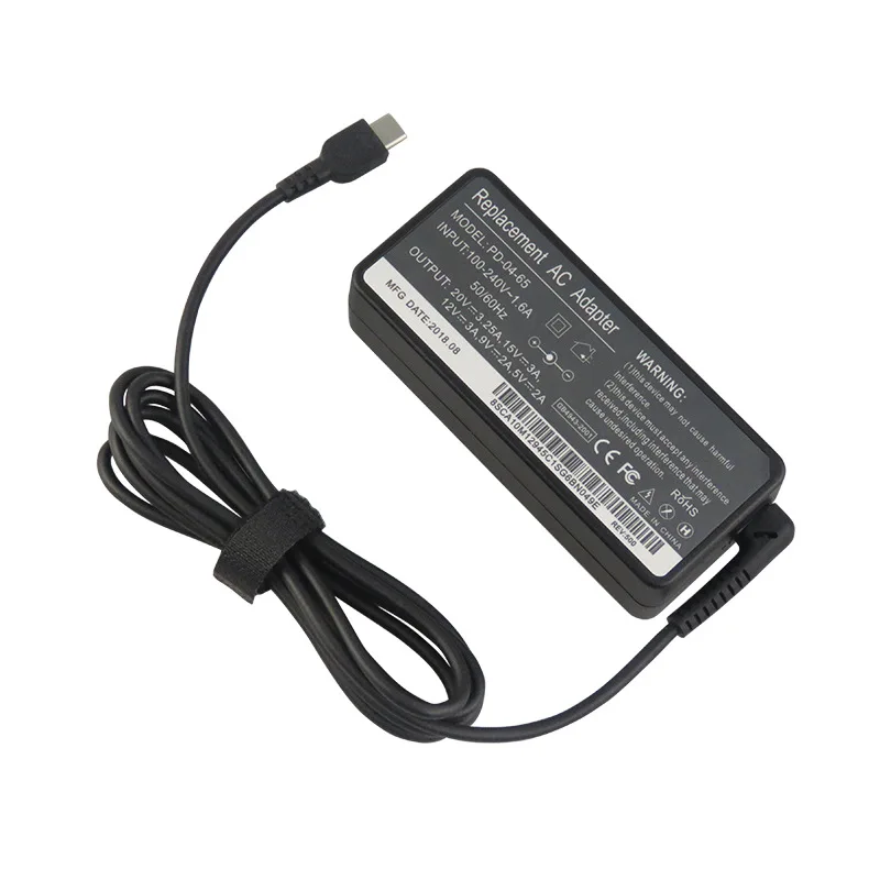 20V 3.25A 65W USB Type C Ac адаптер питания зарядное устройство для Lenovo MIIX 720/ PRO/X1/T570/P51s