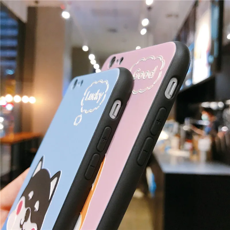 Чехол для телефона с мультипликационным изображением сиба-ину iPhone XSMax X XR XS 7 8 Plus