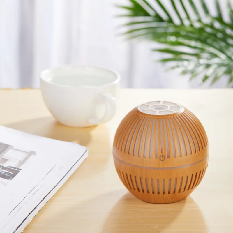 

Wood Grain Mini Portable Household Humidifier Mute 7Color LED Light Atomization Aroma Diffuser Ultrasonic Cold Mist Air Purifier