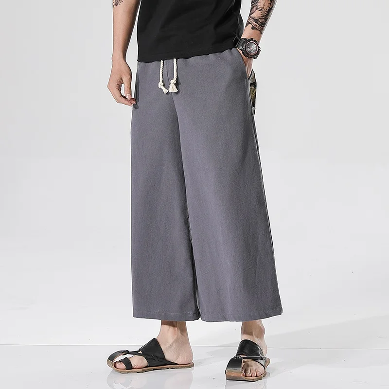 2020 винтажные мужские брюки с широкими штанинами уличная одежда в стиле кунг фу