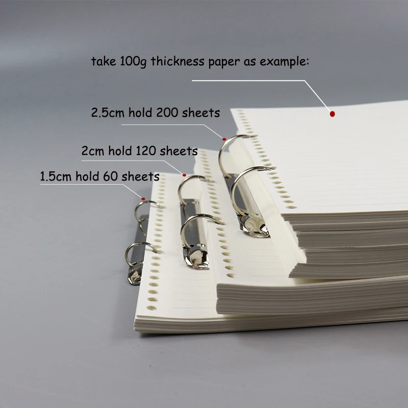 Горизонтальная бумага формата А4 с 6/2 кольцами пластиковые заправки для альбома.