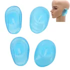 Защитные наушники, 4 шт.упак., синие, прозрачные, силиконовое покрытие для уха, защита от краски для волос