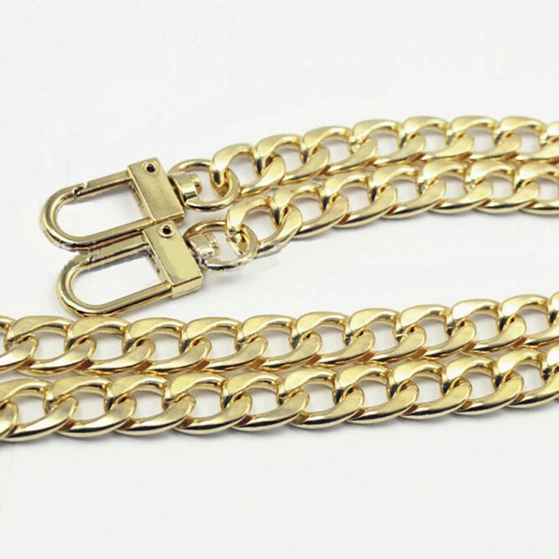 

High-End Bag Strap Chain Accessories Metal Bag Belt Replacement For Handbag Purse Smooth Golden Silver Color Bag Straps Gift