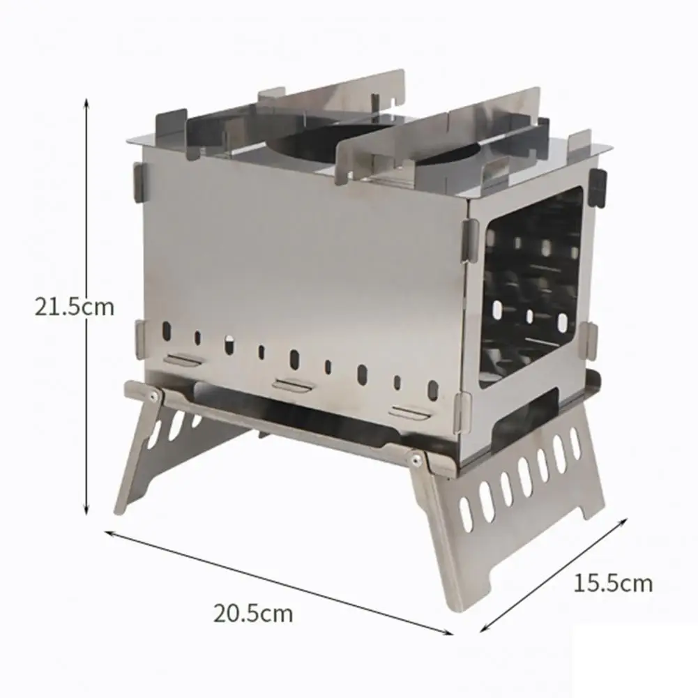 Уличная складная деревянная горелка из нержавеющей стали многофункциональная