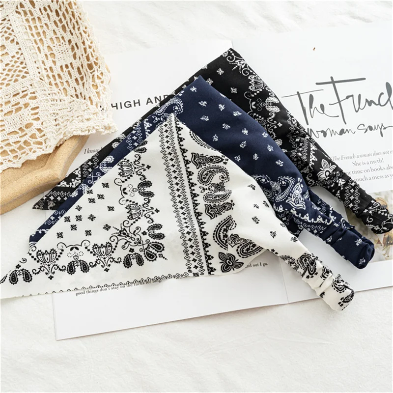 

Women's Headscarf Headband Elastic All-Match European And American Simple Wide Version Elastic Headband hair accessories