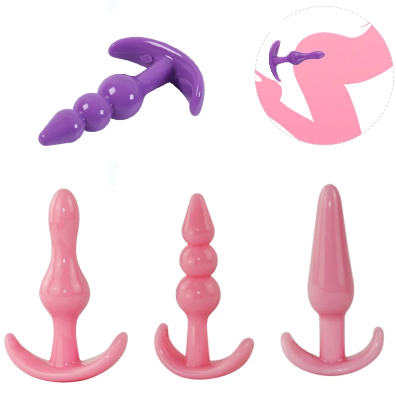 Анальная игрушка анальная пробка из силикона анус стимуляция массаж простаты