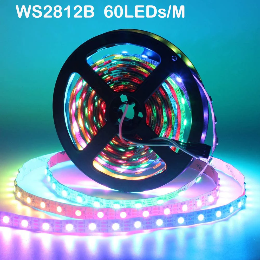 Пиксельная светодиодная ленсветильник WS2812B 5 в 2 82 RGB 60 светодисветодиодный s